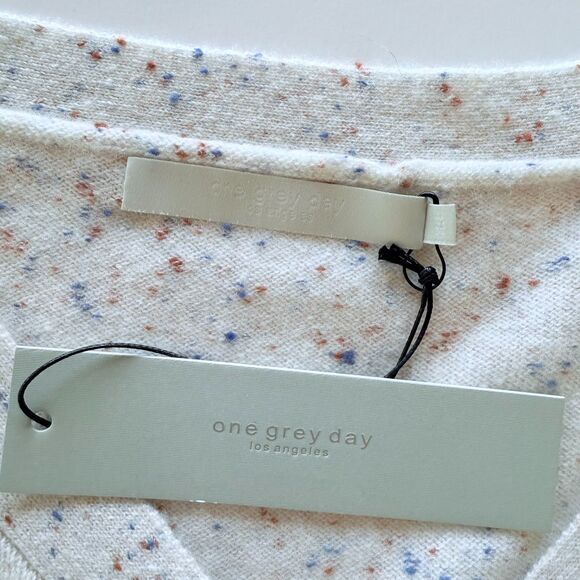 NWT Revolve One Gray Day Sloan 100% Cashmere Cardigan in Red & Blue Speckle XS - Picture 6 of 11